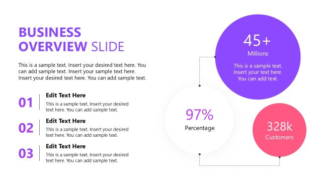 Business Overview Presentation Slide – Annual Company Report Template