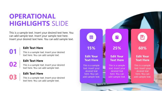 Operational Highlights Slide – Professional Annual Report PPT Template
