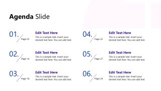 Business Strategy Overview Template Slide for Agenda