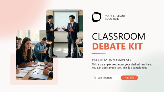 Cover Slide – Classroom Debate Kit PPT Layout