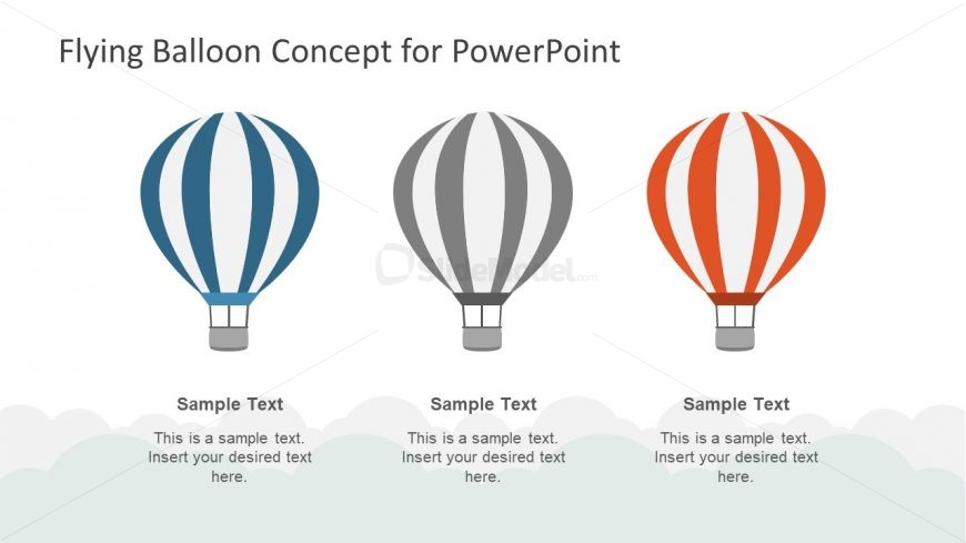 Creative 3 Step PowerPoint of Balloon