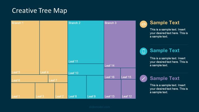 PowerPoint Tree Diagram Flat Page Style