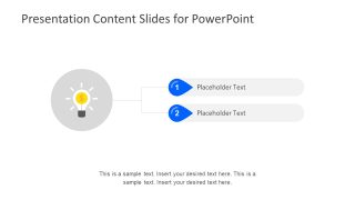 Lighbulb Graphic Template and Placeholders