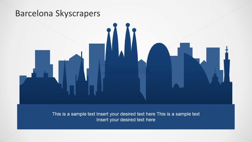 Silhouette City Barcelona Slide