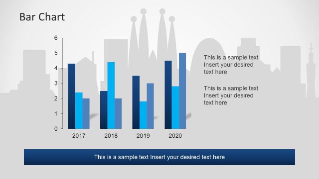 Barcelona Background Bar Chart Slide