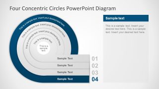 Flat Infographic Four Circles Segments