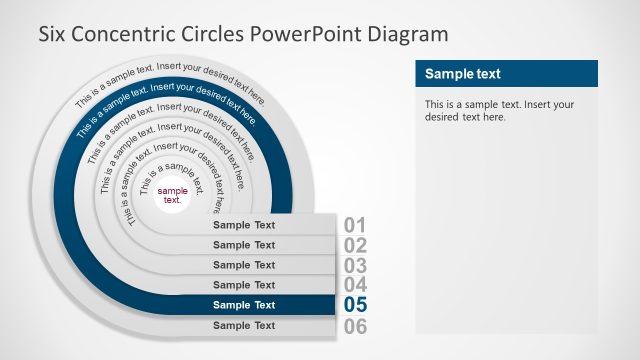 Six Concentric Circles Template for Presentation