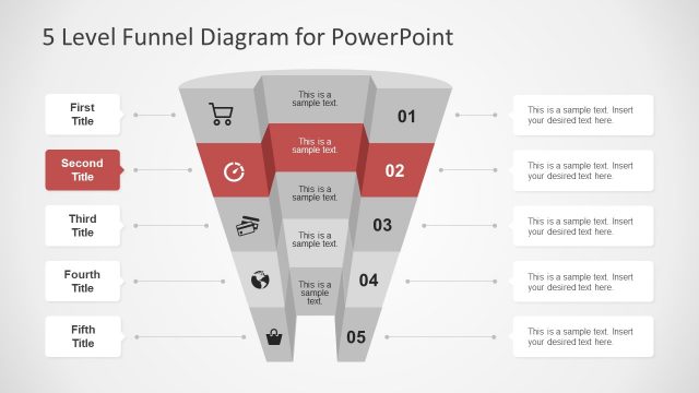 Diagram PowerPoint of 3D Funnel
