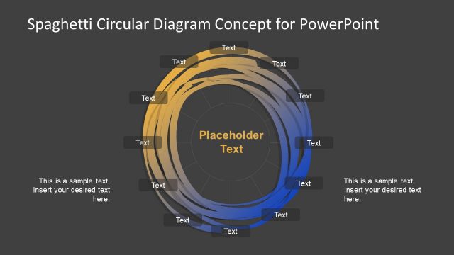 12 Segment Spaghetti Design PPT Diagram