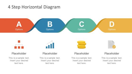 Horizontal Timeline layout Slide