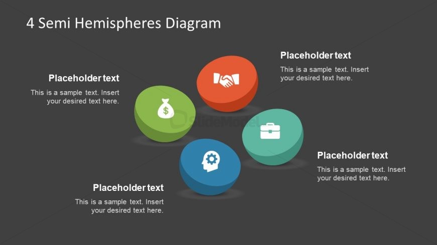 4 Steps Diagram Template Black