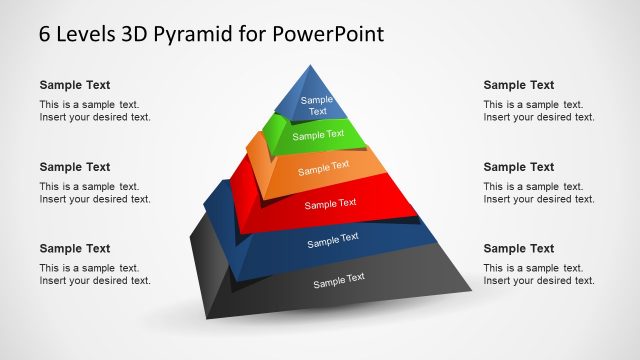 3D Pyramid Stacked Diagram Slide