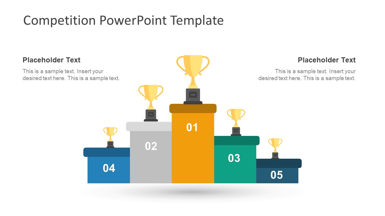 5 Position Podium Template Slidemodel