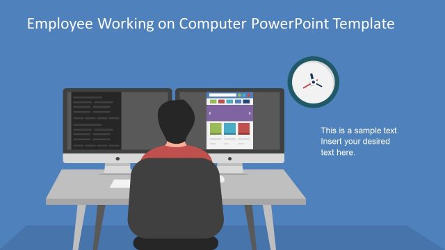 Employee Working on Computer Presentation