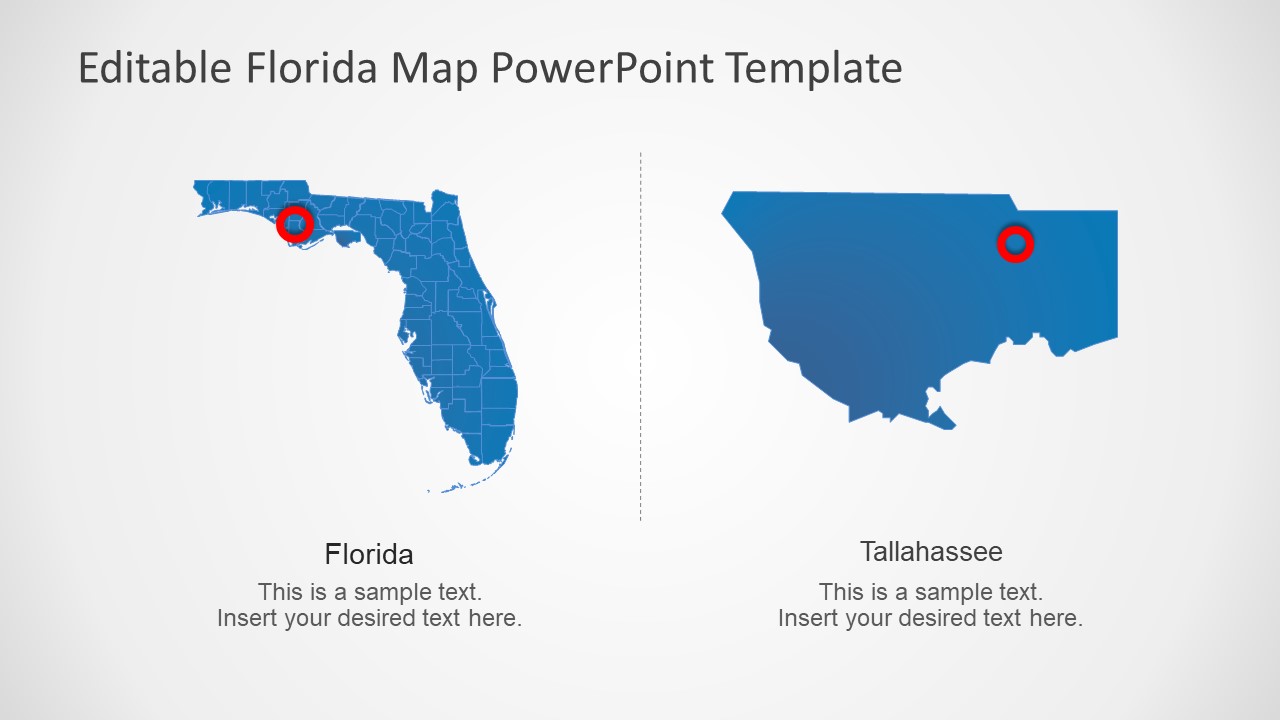 Florida State PowerPoint Map Template SlideModel