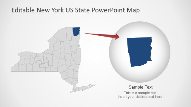 USA State New York Highlight Map Template