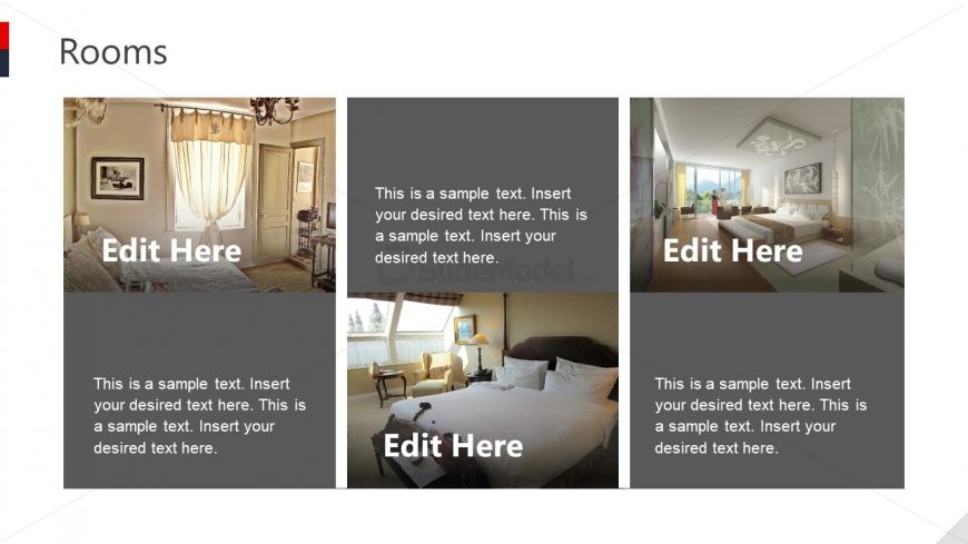 Slide of Hotel Rooms in Presentation