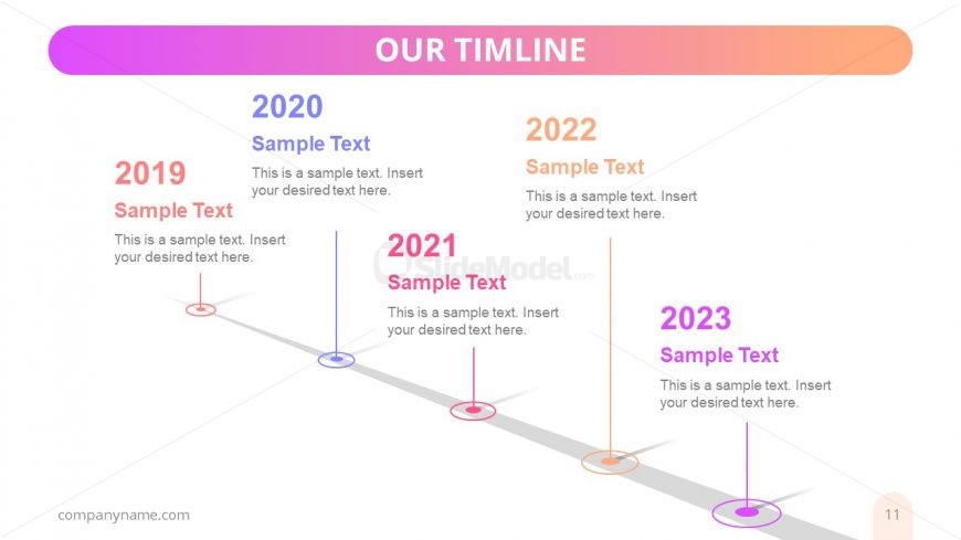 Pole Style Business Presentation Timeline