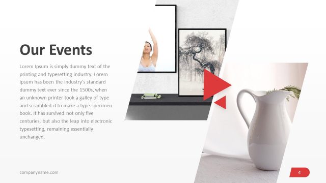 Slide of Business Events in Powerpoint