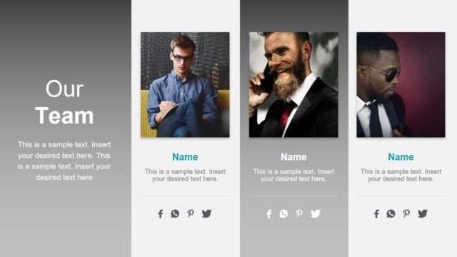 Our Team PowerPoint Content Placeholders