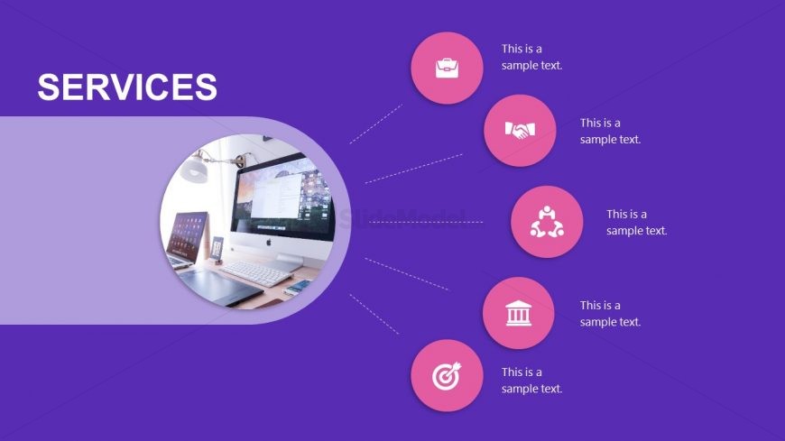 Presentation of Company Services Infographic