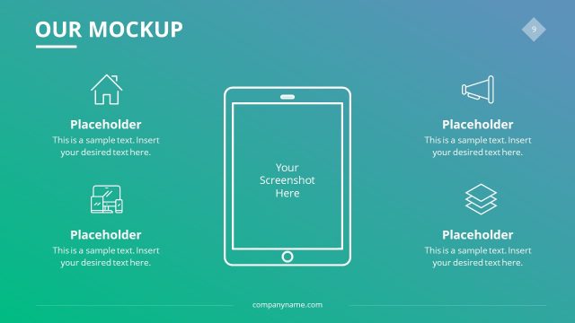 Tablet Application Mockup Slide