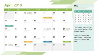 Template For Monthly Calendar from cdn.slidemodel.com