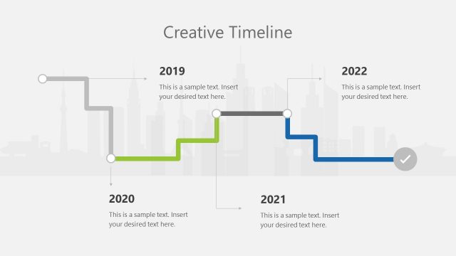 Timeline Template of Horizontal Milestones