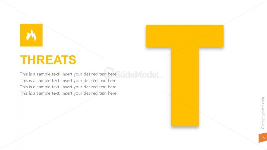 PowerPoint Template of Threats SWOT