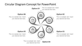 6 Segments Infographic Spiral