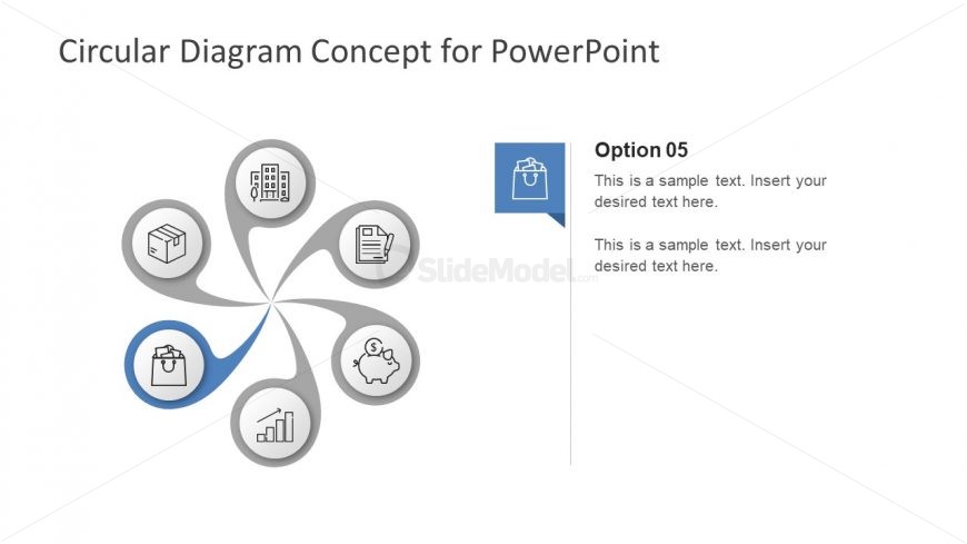 Process Flow 6 Steps Diagram 