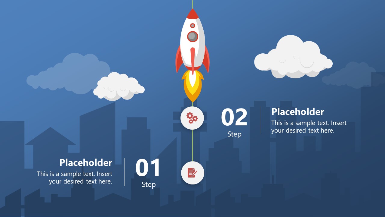 Rocket Timeline PowerPoint Template SlideModel