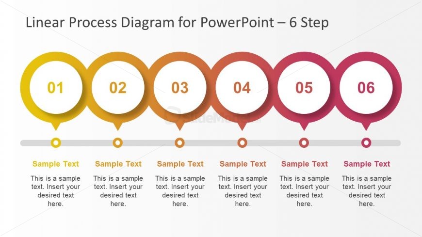 6 Steps PowerPoint Diagram Design