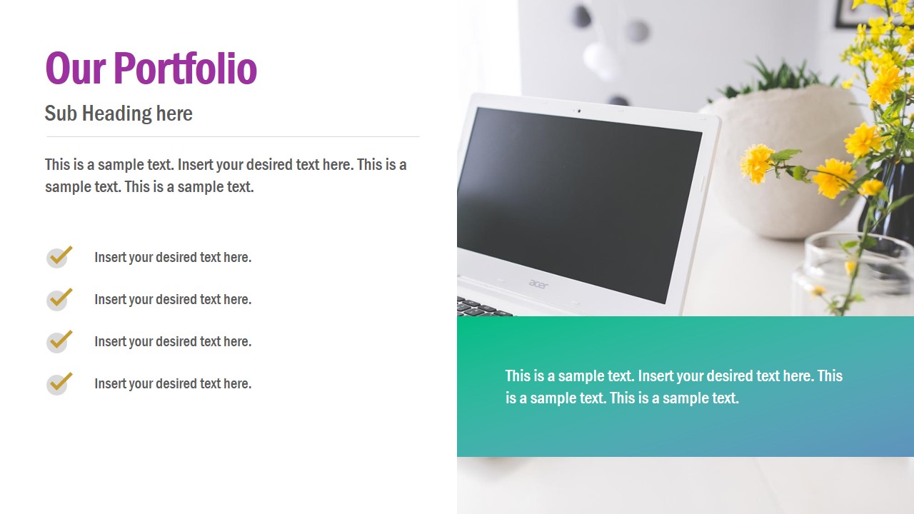Free Simple Business Profile Powerpoint Template Slidemodel
