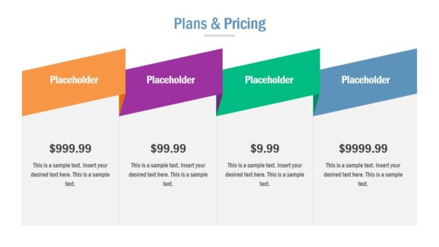 Pricing Plan Template of PowerPoint