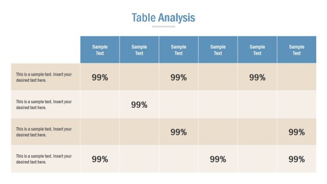 Analysis PowerPoint Table Chart