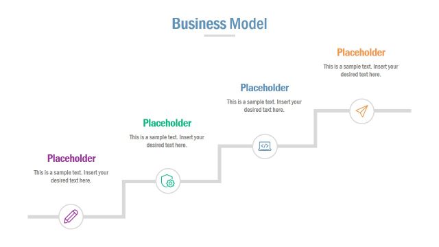 4 Steps Staircase Business Model PPT