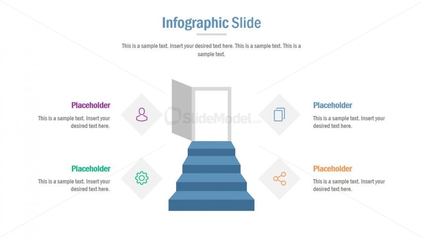 4 Steps Staircase Diagram Design