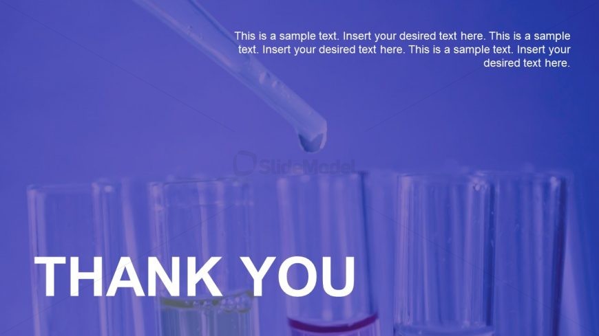 Thank You Slide Test Tubes Background