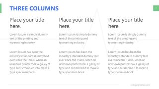 3 Column Comparison Table Slide