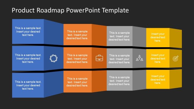 Folded Product Roadmap Timeline PPT