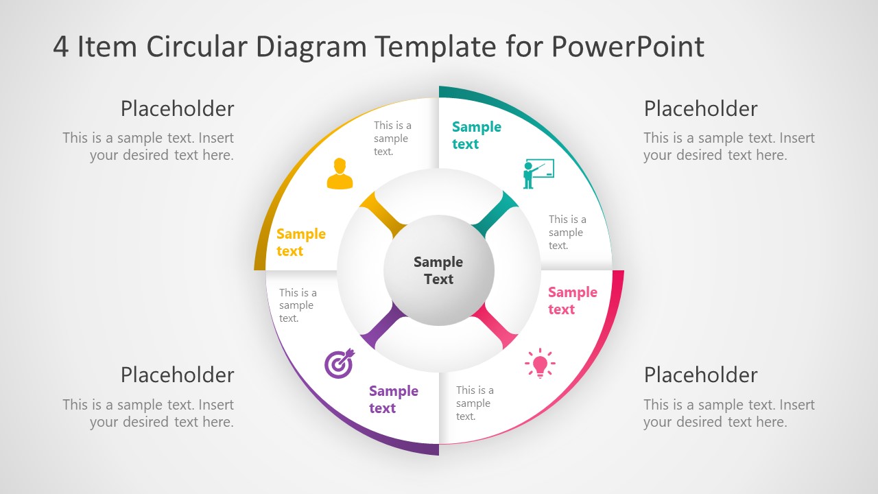 Diagram of 4 Steps Circular Shape