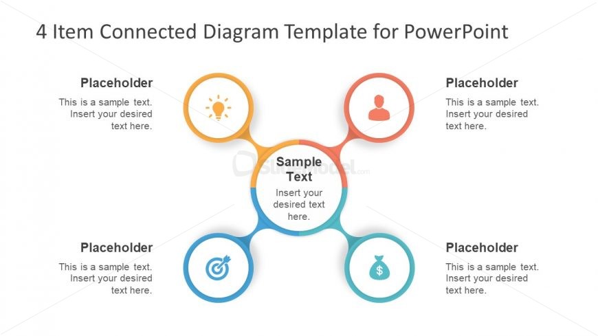 Template of Infographic Connect Diagram