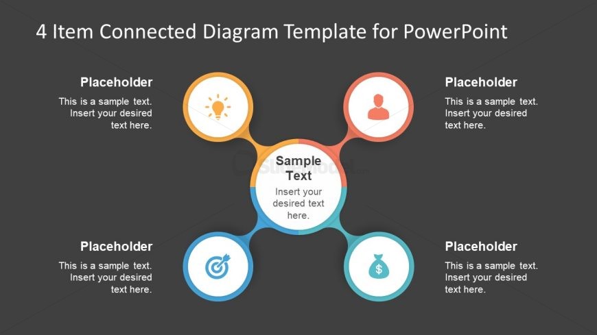 Slide of 4 Segments Circular Diagram