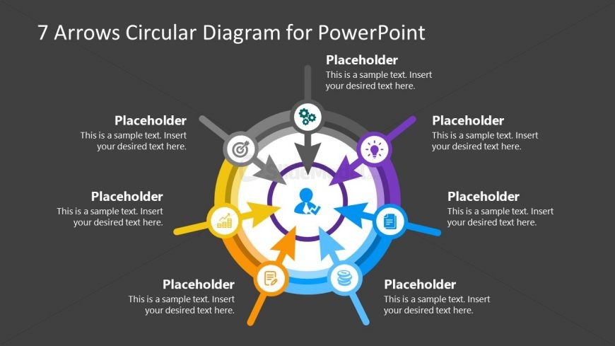 7 Arrows Circular Diagram PPT