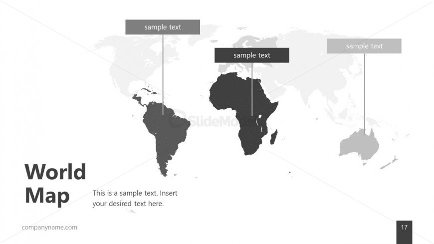 Silhouette World Map Editable