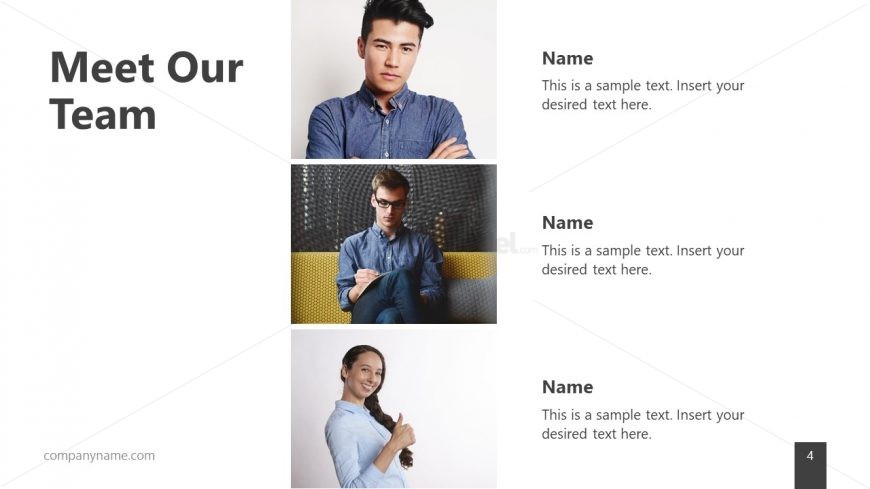 Template of Company Team