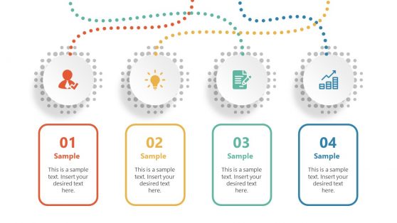 Template of Four Infographic Elements