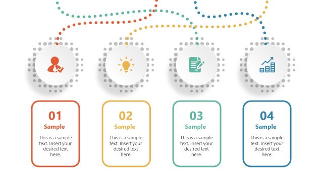 4 Item Mixed Infographic Diagram for PowerPoint