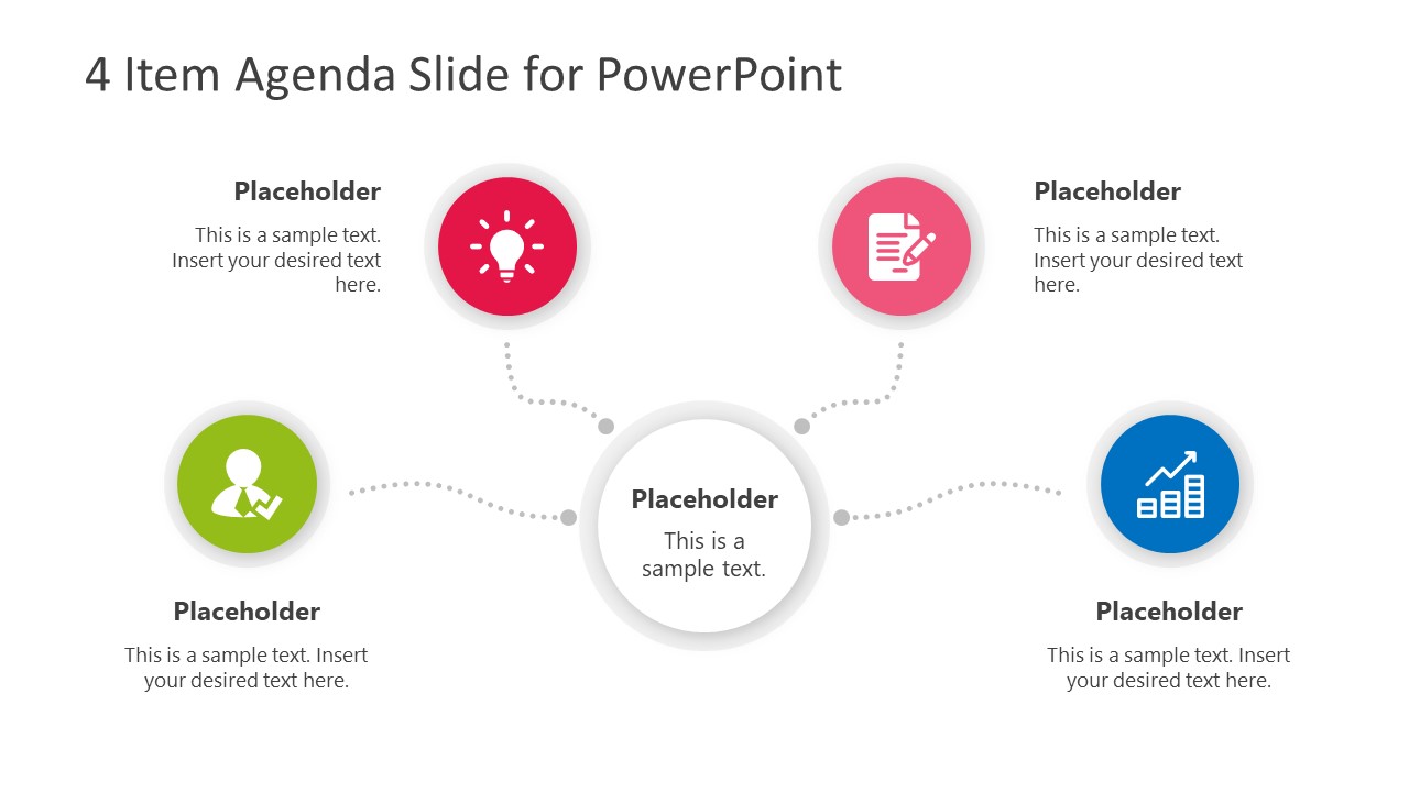 Slide of 4 Steps Infographic Template